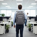 Mochila Dakota Reforzada Porta Notebook Con Puerto Usb Color Gris