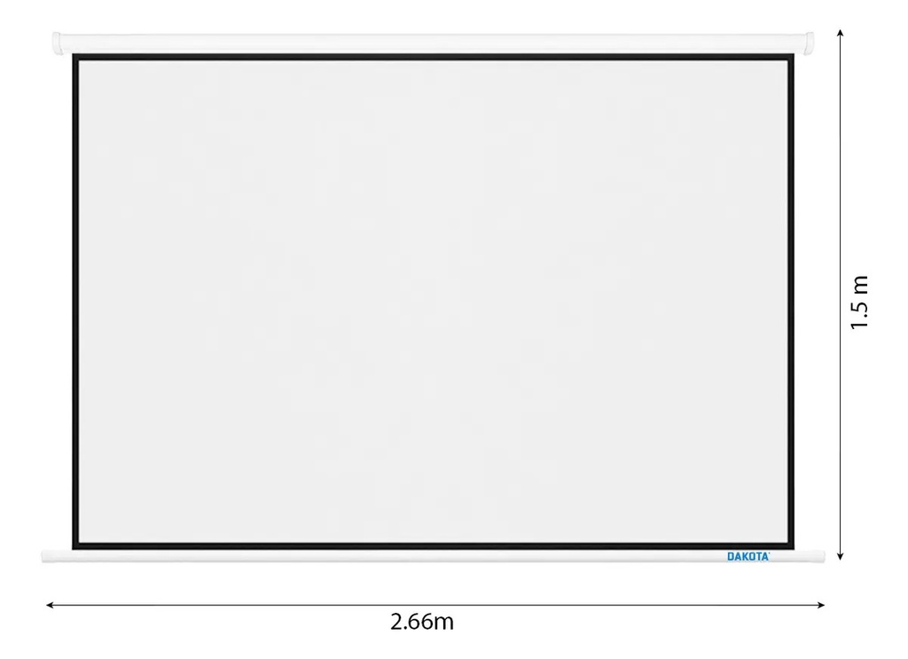 Pantalla Proyector 120 Pulgadas Dakota Para Colgar Pared Retráctil