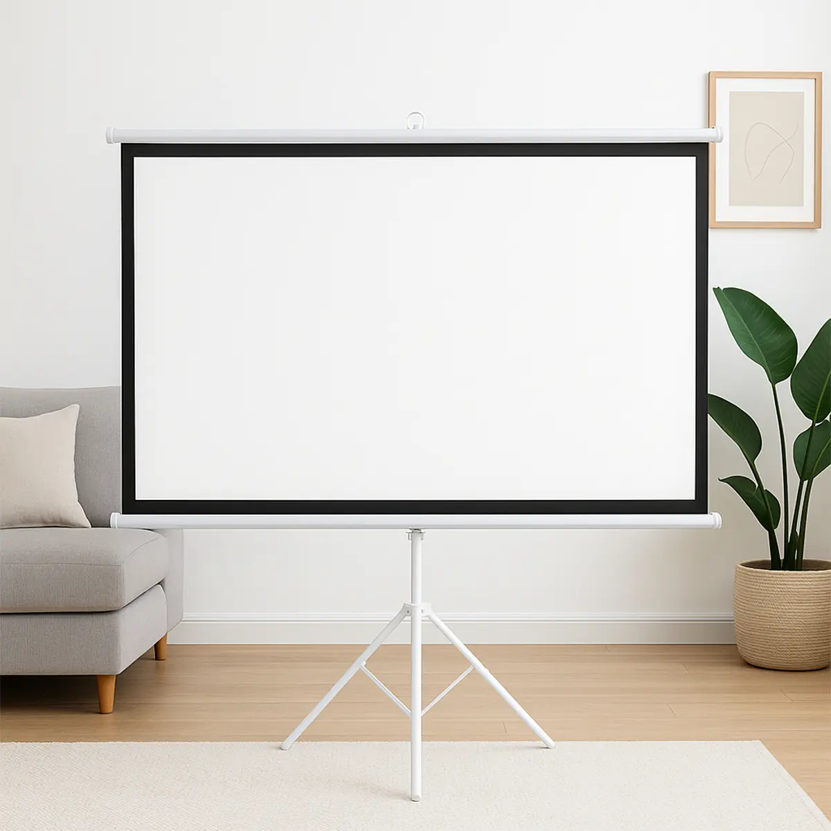 Pantalla Proyector 120 Pulgadas Dakota Con Pie Trípode Blanco