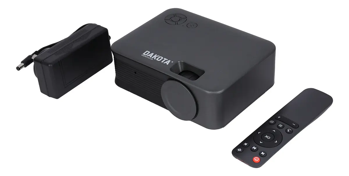 Mini Proyector Portatil Led Dakota 1080p Hdmi Usb Con Tripode Negro