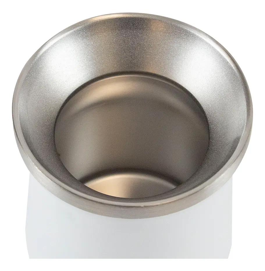 Mate Termico De Acero Inoxidable Dakota Con Bombilla De Regalo Color Blanco