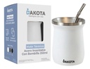 Mate Termico De Acero Inoxidable Dakota Con Bombilla De Regalo Color Blanco