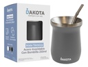 Mate Térmico De Acero Inoxidable Dakota Con Bombilla De Regalo Color Gris Oscuro