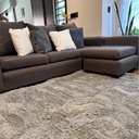 Alfombra Pelo 200x240cm Dakota Alf240 Suave Antideslizante Multiuso Living Dormitorio Baño Color Gris 2.4 M 2 M