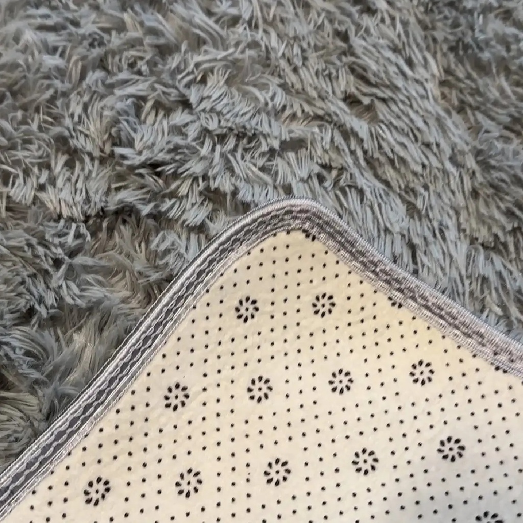 Alfombra Pelo 200x240cm Dakota Alf240 Suave Antideslizante Multiuso Living Dormitorio Baño Color Gris 2.4 M 2 M