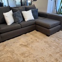 Alfombra Pelo 200x240cm Dakota Alf240 Suave Antideslizante Multiuso Living Dormitorio Baño Color Marron 2.4 M 2 M
