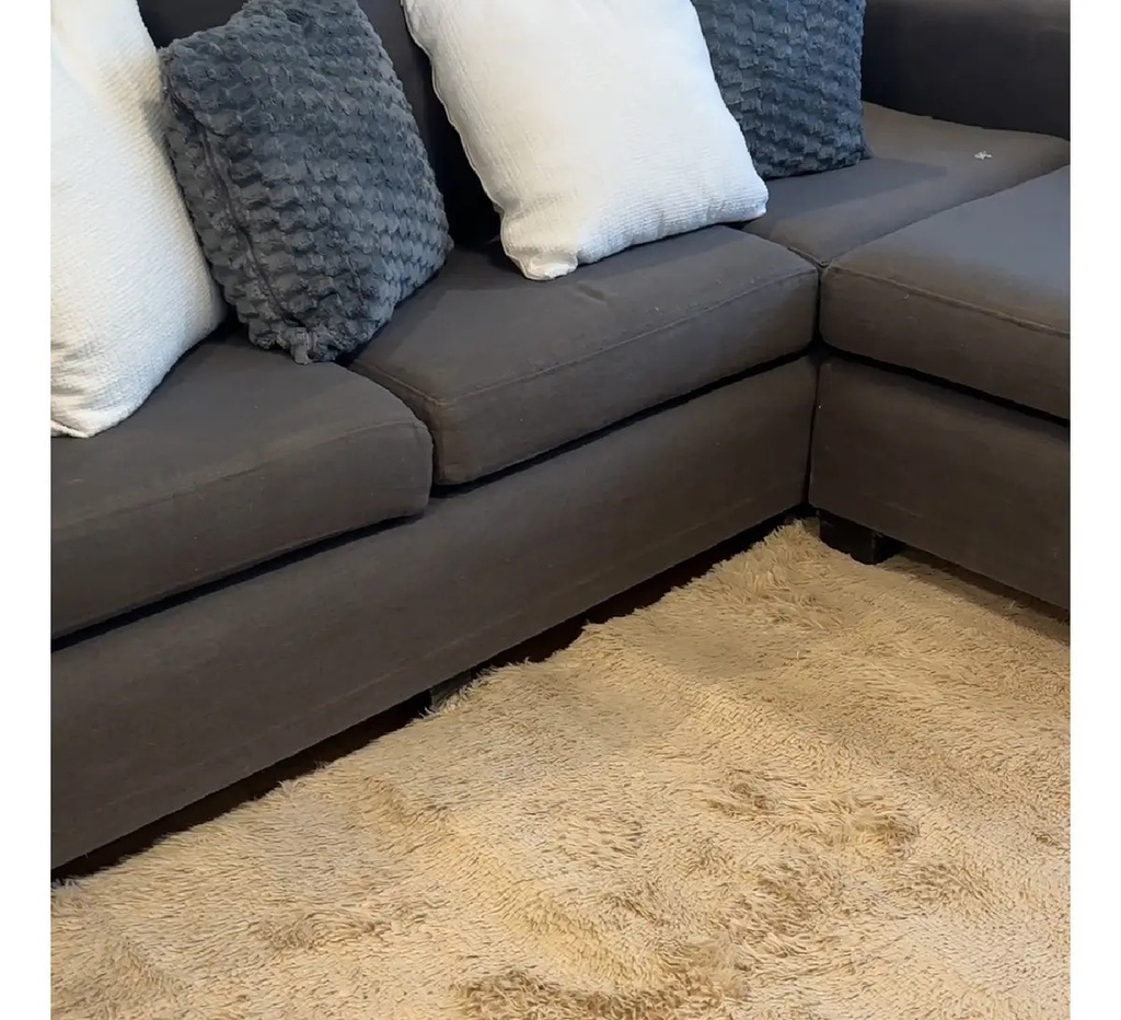 Alfombra Pelo 200x240cm Dakota Alf240 Suave Antideslizante Multiuso Living Dormitorio Baño Color Marron 2.4 M 2 M
