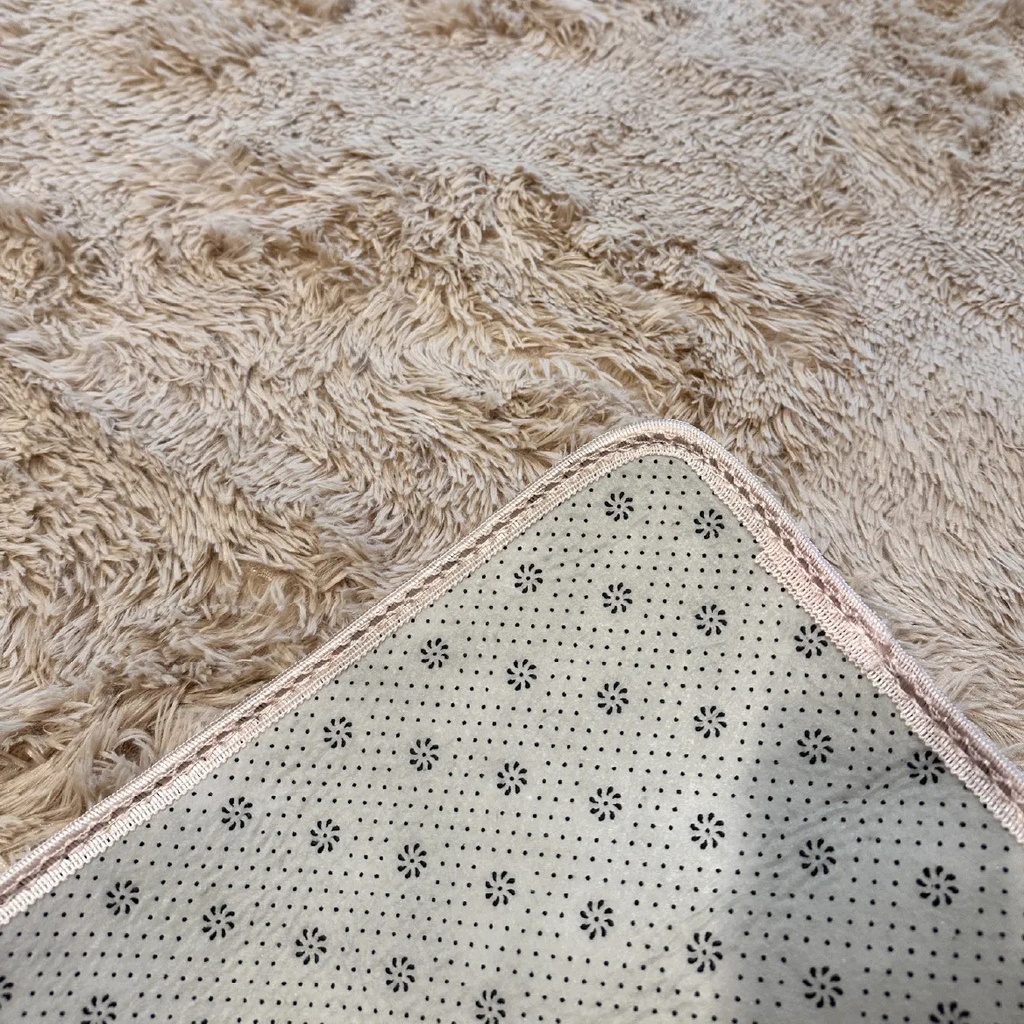 Alfombra Pelo 200x240cm Dakota Alf240 Suave Antideslizante Multiuso Living Dormitorio Baño Color Marron 2.4 M 2 M