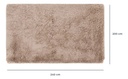 Alfombra Pelo 200x240cm Dakota Alf240 Suave Antideslizante Multiuso Living Dormitorio Baño Color Marron 2.4 M 2 M