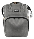 Bolso Mochila Cambiador Maternal Térmica Bebes Dakota Bb Mo Unisex Color Gris Claro Rayas