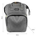 Bolso Mochila Cambiador Maternal Térmica Bebes Dakota Bb Mo Unisex Color Gris Claro Rayas