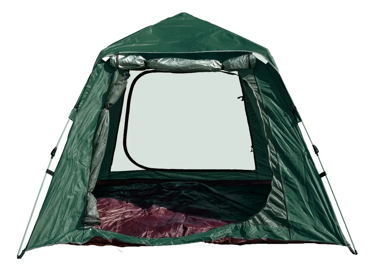 Carpa Autoarmable Para 6 Personas Dakota Automática 240x240x154cm Color Verde Verde Oscuro