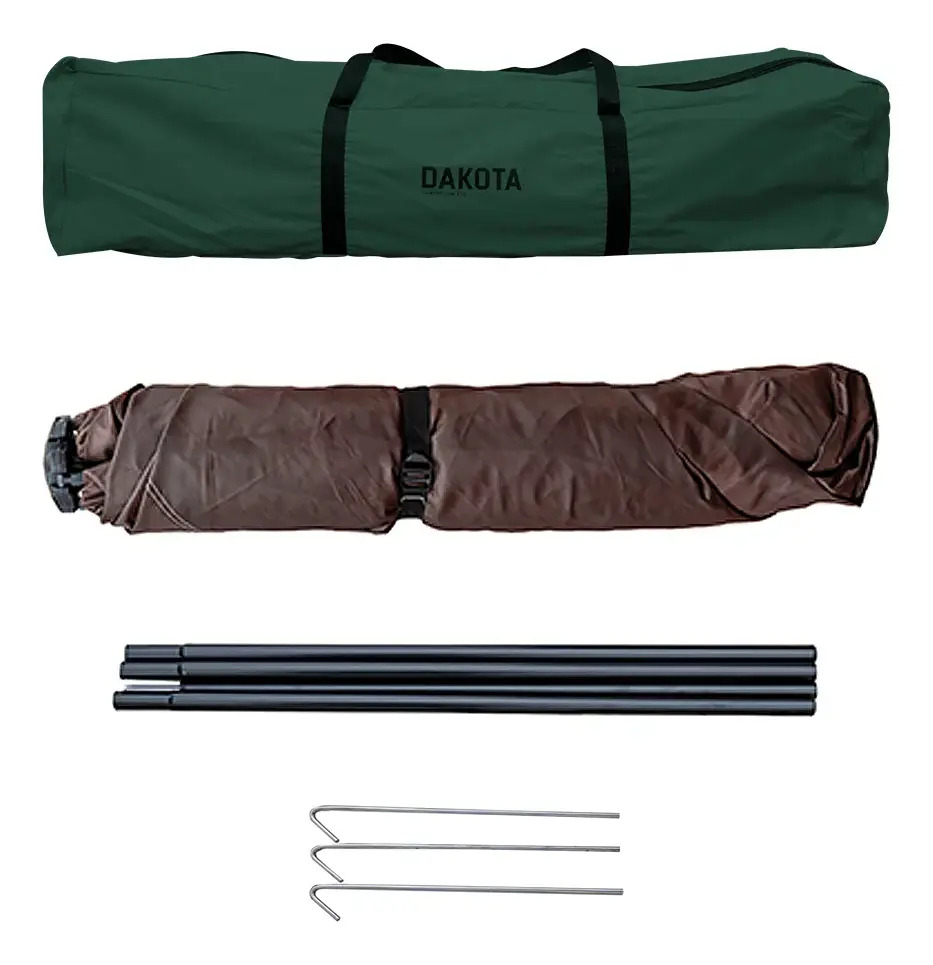 Carpa Autoarmable Para 6 Personas Dakota Automática 240x240x154cm Color Verde Verde Oscuro