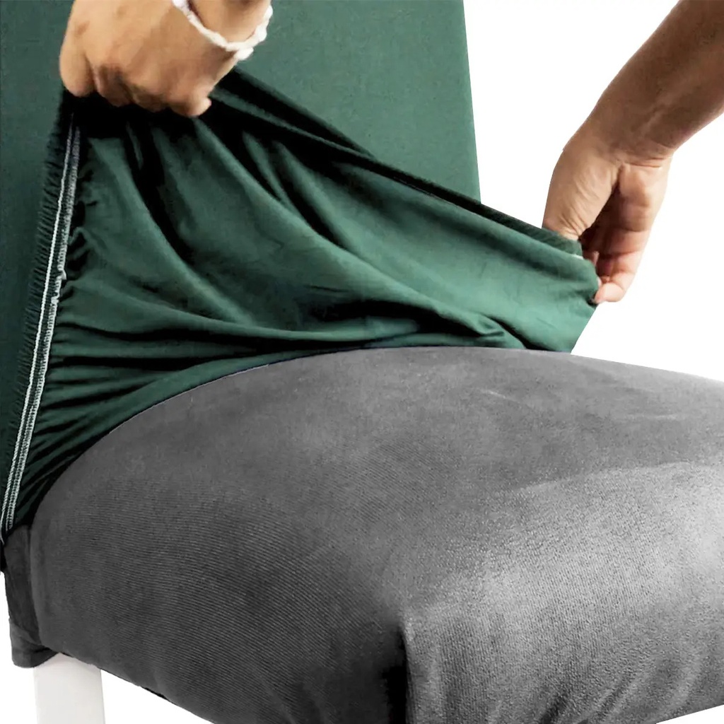 Fundas Cubre Sillas Elastizadas Dakota Pack X6 100% Poliéster Calidad Premium Color Verde