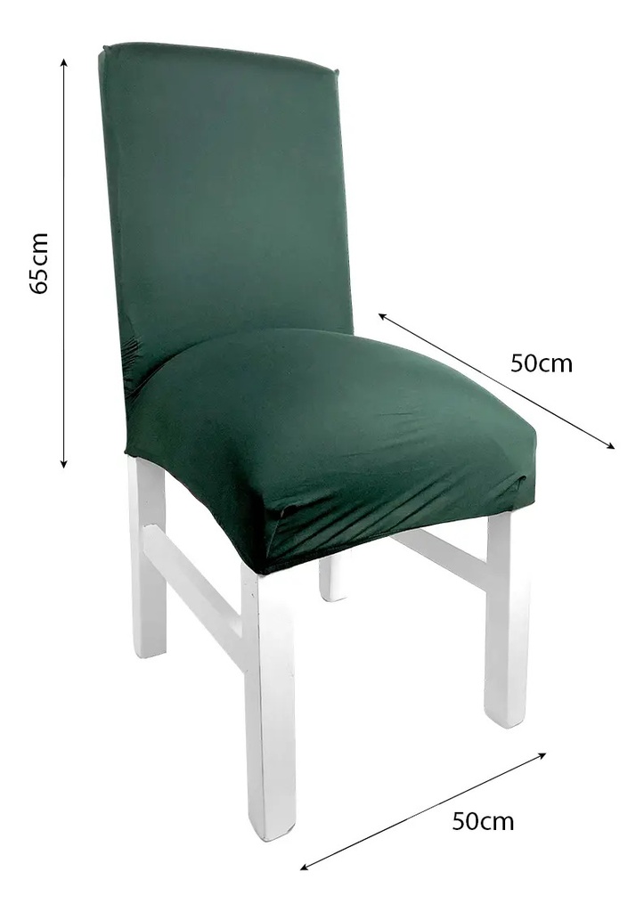 Fundas Cubre Sillas Elastizadas Dakota Pack X6 100% Poliéster Calidad Premium Color Verde