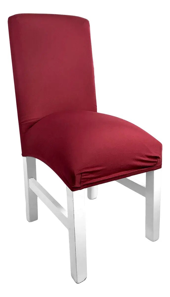 Fundas Cubre Sillas Elastizadas Dakota Pack X6 100% Poliéster Calidad Premium Color Rojo Liso