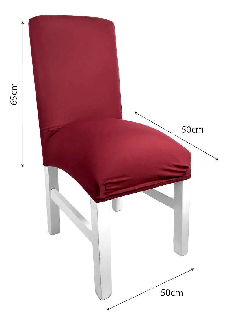 Fundas Cubre Sillas Elastizadas Dakota Pack X6 100% Poliéster Calidad Premium Color Rojo Liso