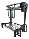 Escurridor Seca Platos Ep20 Dakota Acero 2 Niveles Cocina Color Negro Mate