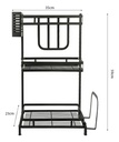 Secaplatos 3 Niveles Dakota Hogar Con Bandeja Porta Cubiertos Ideal Cocina Organizador Negro Mate