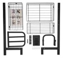 Secaplatos 3 Niveles Dakota Hogar Con Bandeja Porta Cubiertos Ideal Cocina Organizador Negro Mate