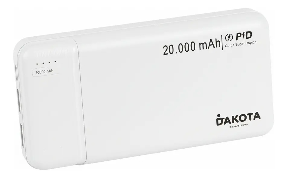 Cargador Portátil Dakota Power Bank Carga Rápida Negro