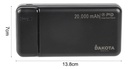 Cargador Portátil Dakota Power Bank Carga Rápida Negro
