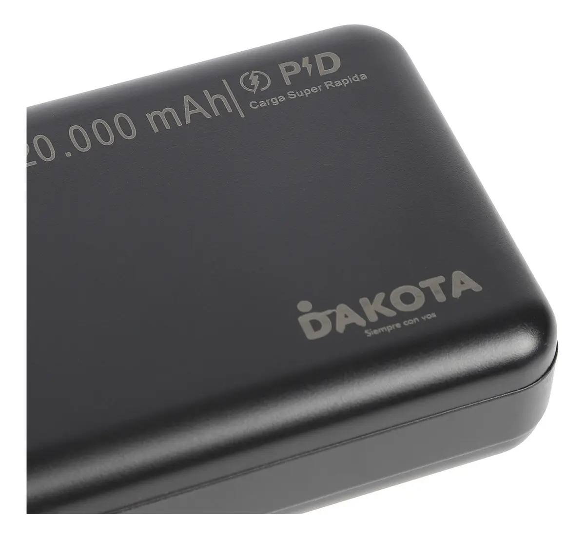Cargador Portátil Dakota Power Bank Carga Rápida Negro