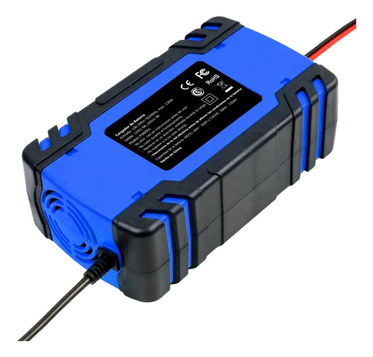 Cargador Inteligente De Batería Dakota 12v 24v 8a Pantalla Auto Moto Agm