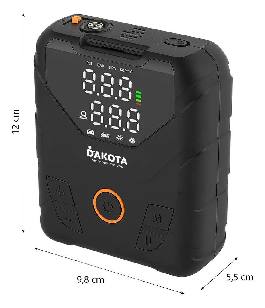 Arrancador Batería Auto Dakota Inflador Portátil