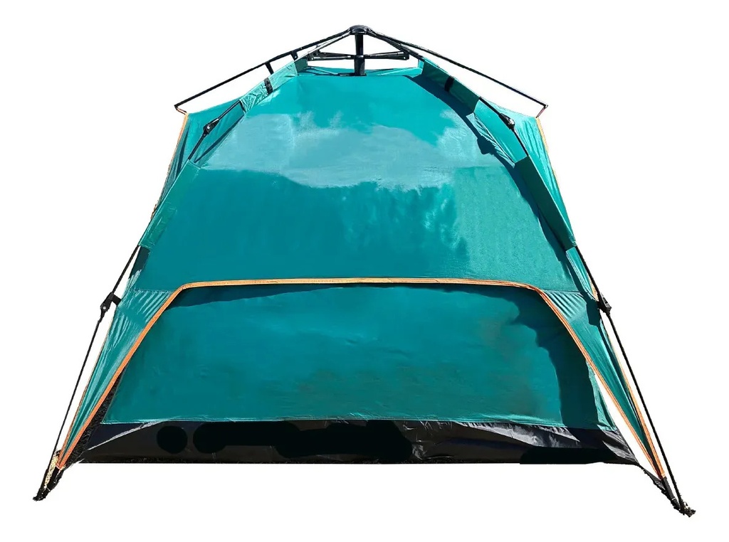 Carpa Verde Dakota Para Camping 4 Personas 2,00 X 2,00 X 1,35 M Con Techo Armado Automático