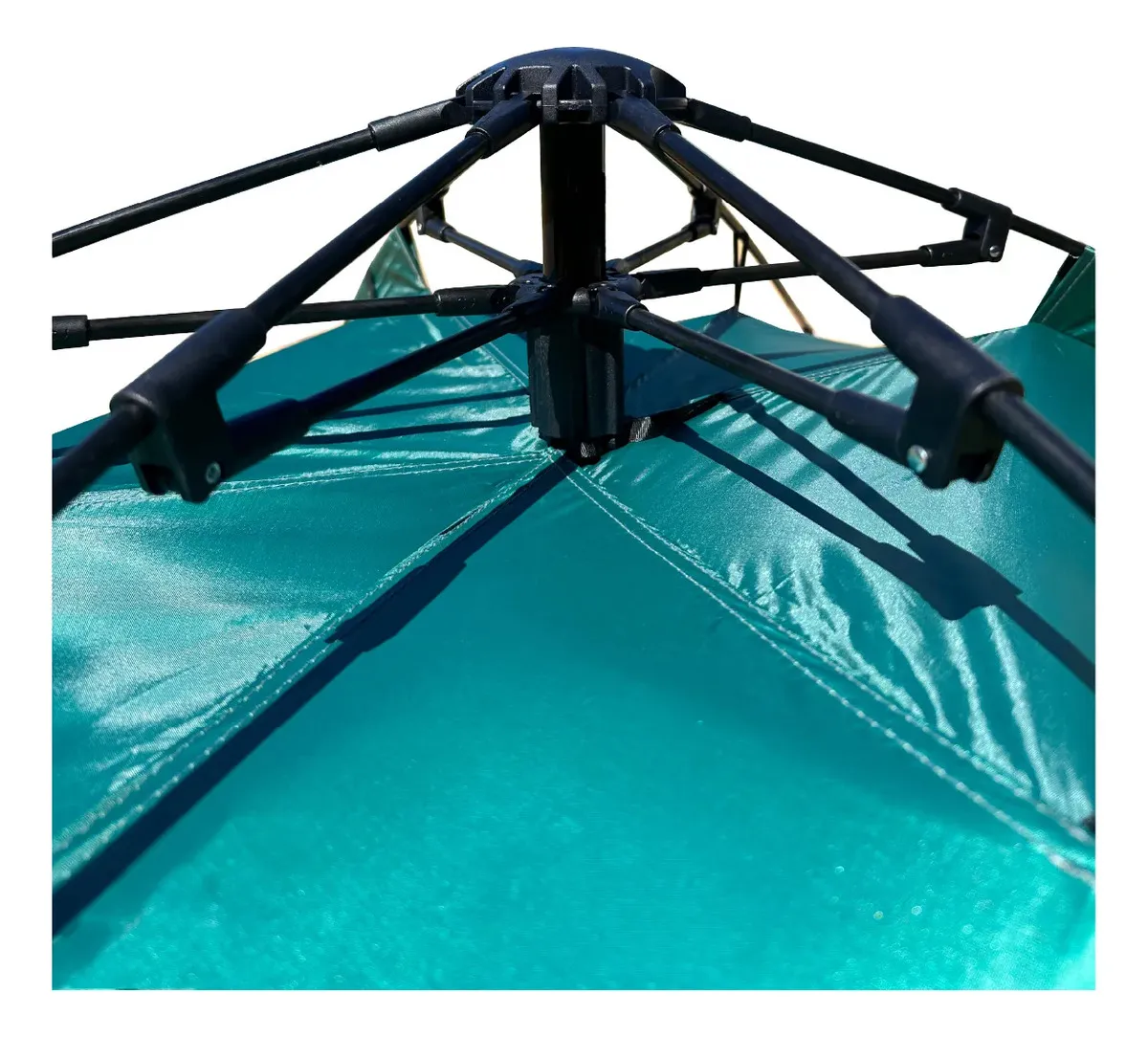 Carpa Verde Dakota Para Camping 4 Personas 2,00 X 2,00 X 1,35 M Con Techo Armado Automático