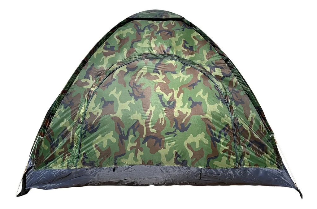 Combo Carpa 4 Personas Autoarmable Camping 200x200x135cm + Colchon Inflable 2 Plaza Con Inflador Verde Militar2