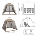 Carpa Gazebo Fácil Armado Dakota Con Mosquitero Ca33-215 Capacidad Para 6 Personas Color Beige