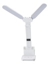 Lampara Velador Vl040 Led Doble Dakota Plegable Mesa Escritorio Flexible Táctil Recargable Lapicero Color Blanco