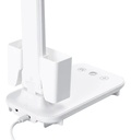 Lampara Velador Vl040 Led Doble Dakota Plegable Mesa Escritorio Flexible Táctil Recargable Lapicero Color Blanco