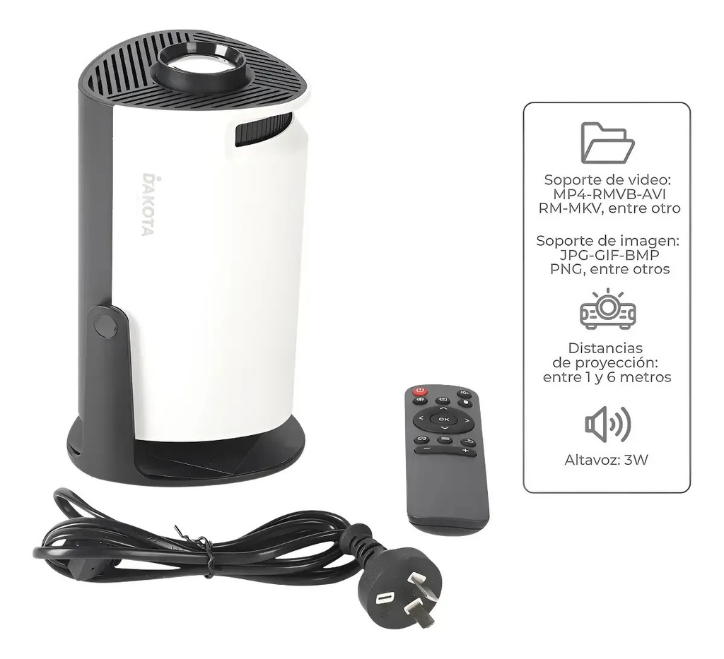 Combo Proyector Wifi Hd + Pantalla 120 Retráctil Cine En Casa