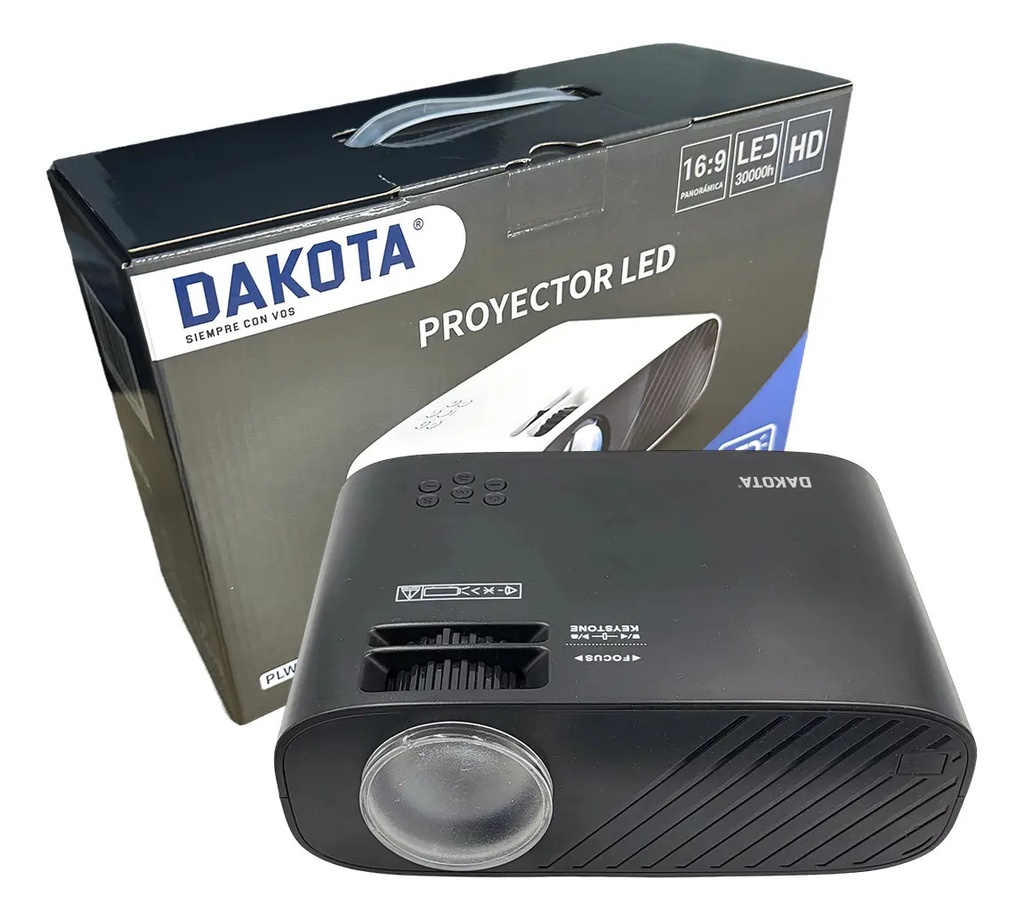 Combo Proyector Dakota 4000 Lúmenes + Pantalla 120 Con Trípode Portátil