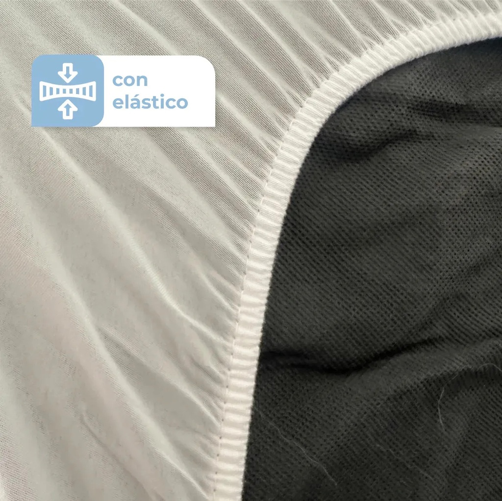 Combo Cubre Colchón Impermeable King + Juego Sábanas King Azul 600 Hilos Premium Liso