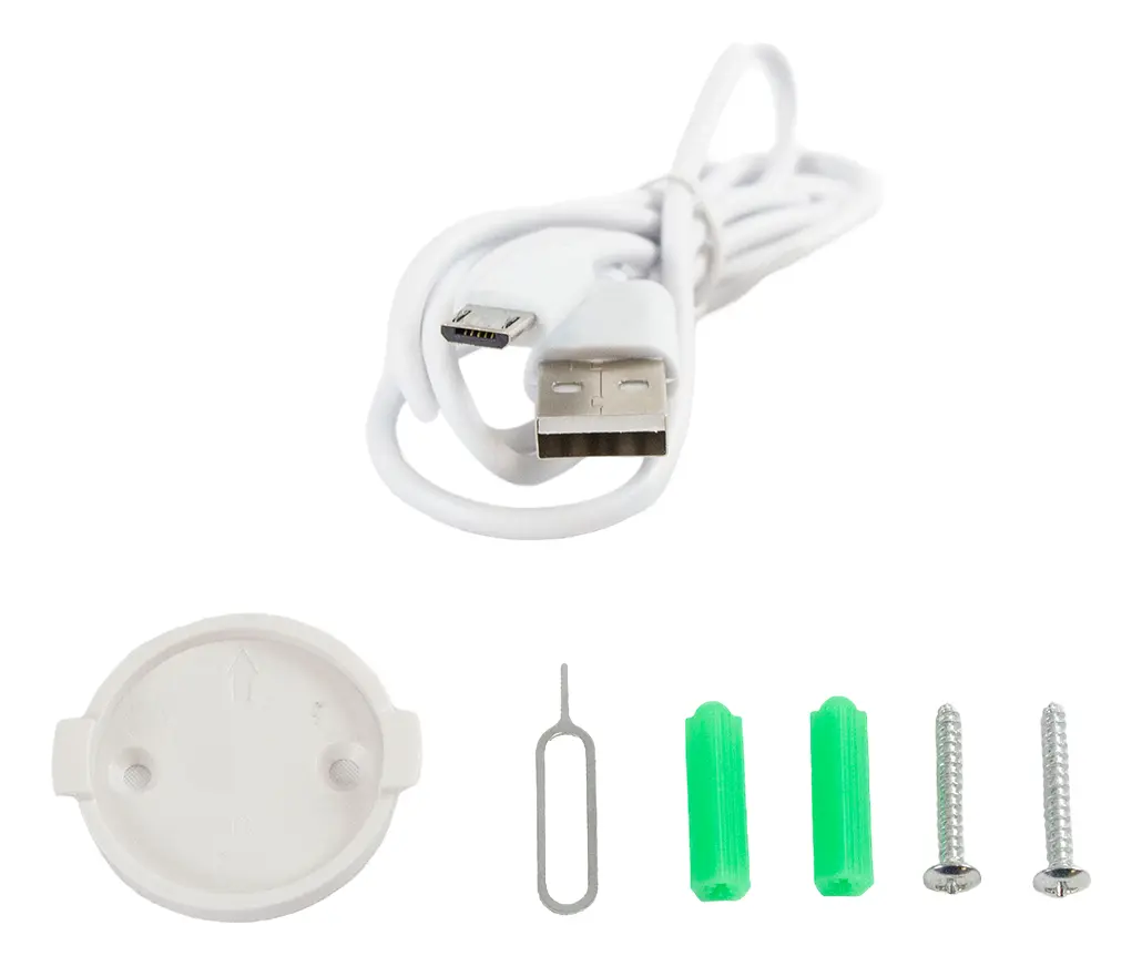Cámara De Seguridad Ip Wifi Dakota 1080p Visión Nocturna Inalámbrica Interior Blanco