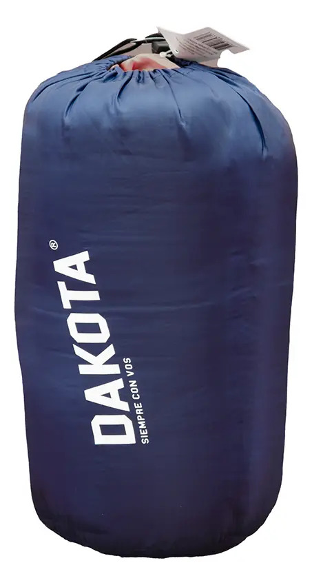 Bolsa De Dormir Térmica Impermeable Dakota Rectangular Temperatura De 10ºc A 20ºc Azul - Naranja Derecho
