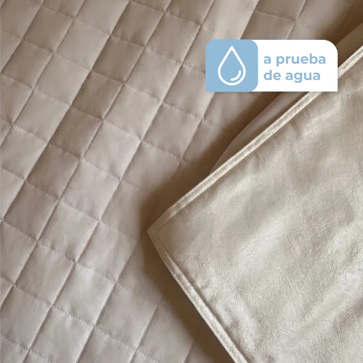 Cubre Colchón Funda Protector Impermeable Queen Ajustable Blanco