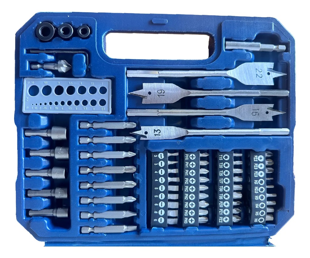 Kit Mechas Y Puntas Dakota Para Taladro Atornillador 82 Pcs