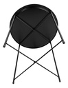 Mesa Ratona Auxiliar Dakota Redonda Plegable Con Bandeja Desmontable Negro