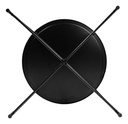 Mesa Ratona Auxiliar Dakota Redonda Plegable Con Bandeja Desmontable Negro