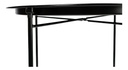 Mesa Ratona Auxiliar Dakota Redonda Plegable Con Bandeja Desmontable Negro