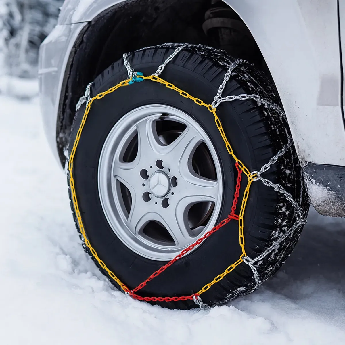 Cadena De Nieve Cd100 Para Auto Antideslizante Alta Resistencia Invierno
