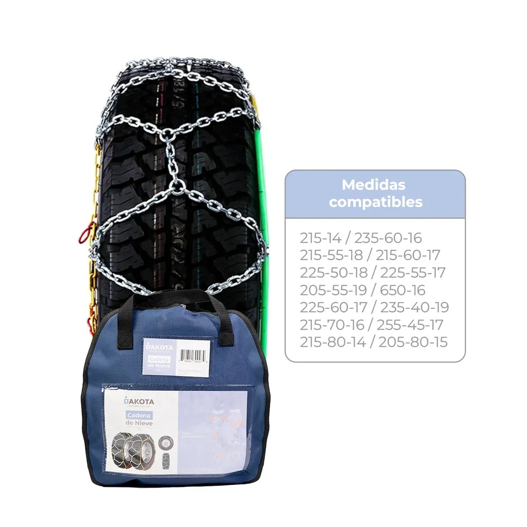 Combo Cadenas Para Nieve + Guantes + Chaleco Reflector + Linterna Led De Regalo