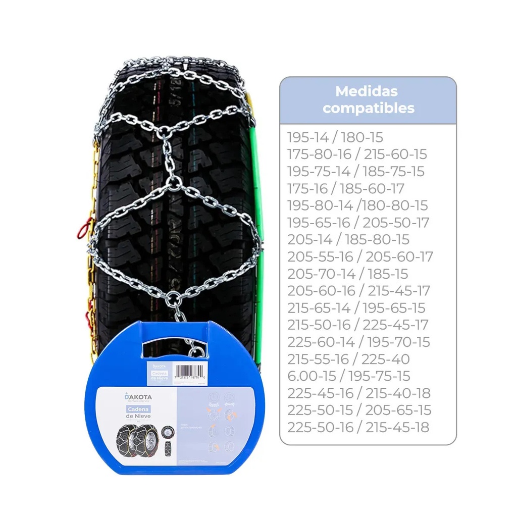 Combo Cadenas Para Nieve + Guantes + Chaleco Reflector + Linterna Led De Regalo