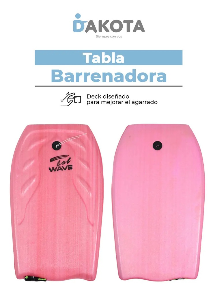 Tabla Barrenador Niños Bodyboard 73cm Playa Surf Bel 30100 Color Rosa