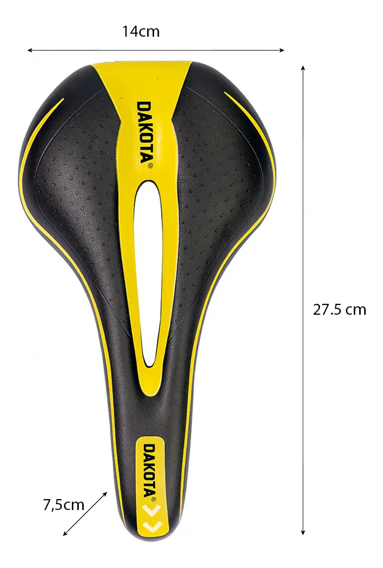 Asiento Bicicleta Antiprostatico Dakota As01 Super Gel Color Amarillo